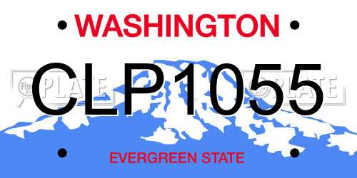 CLP1055 Washington License Plate