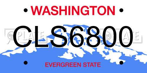 CLS6800 Washington License Plate