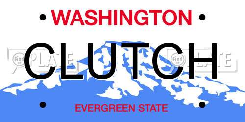 CLUTCH Washington License Plate
