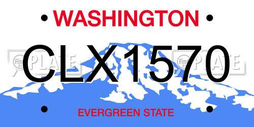 CLX1570 Washington License Plate