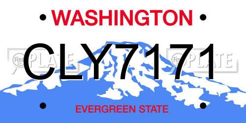 CLY7171 Washington License Plate