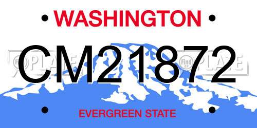 CM21872 Washington License Plate