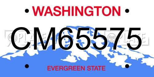 CM65575 Washington License Plate