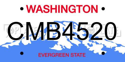 CMB4520 Washington License Plate