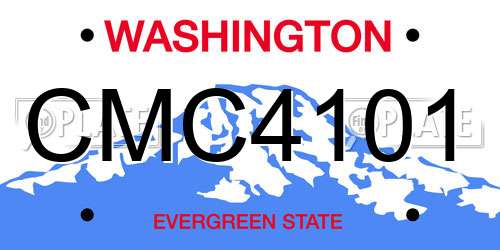 CMC4101 Washington License Plate