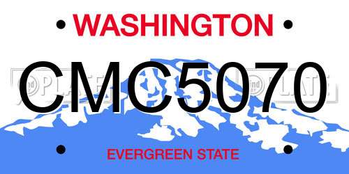 CMC5070 Washington License Plate