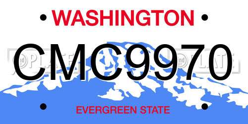 CMC9970 Washington License Plate