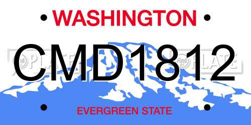 CMD1812 Washington License Plate