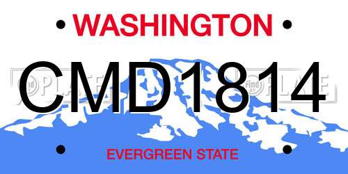 CMD1814 Washington License Plate