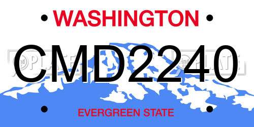 CMD2240 Washington License Plate