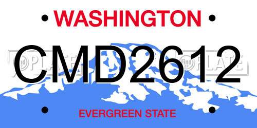 CMD2612 Washington License Plate