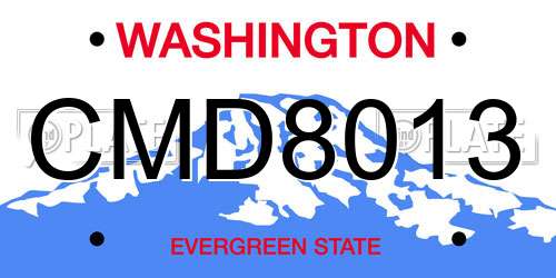 CMD8013 Washington License Plate
