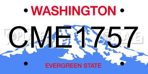 CME1757 Washington License Plate
