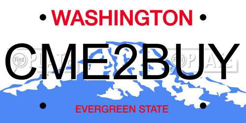 CME2BUY Washington License Plate