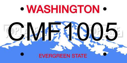 CMF1005 Washington License Plate