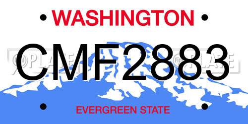 CMF2883 Washington License Plate