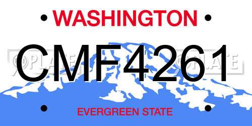 CMF4261 Washington License Plate