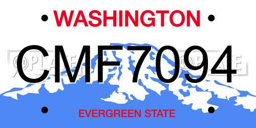 CMF7094 Washington License Plate