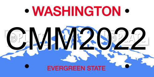 CMM2022 Washington License Plate