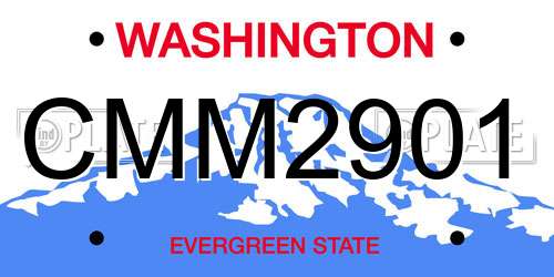 CMM2901 Washington License Plate