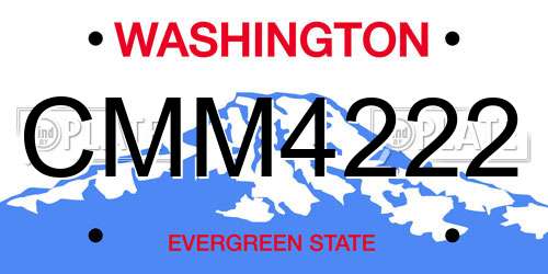 CMM4222 Washington License Plate