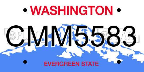 CMM5583 Washington License Plate