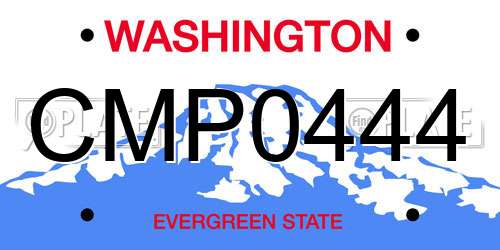 CMP0444 Washington License Plate
