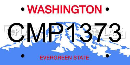 CMP1373 Washington License Plate