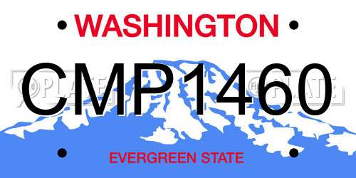 CMP1460 Washington License Plate