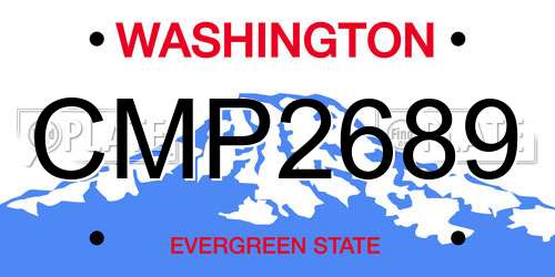 CMP2689 Washington License Plate
