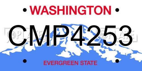 CMP4253 Washington License Plate