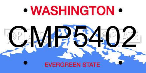 CMP5402 Washington License Plate