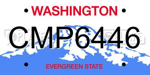 CMP6446 Washington License Plate