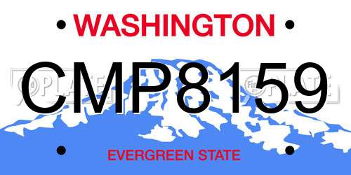 CMP8159 Washington License Plate
