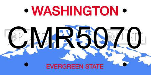 CMR5070 Washington License Plate