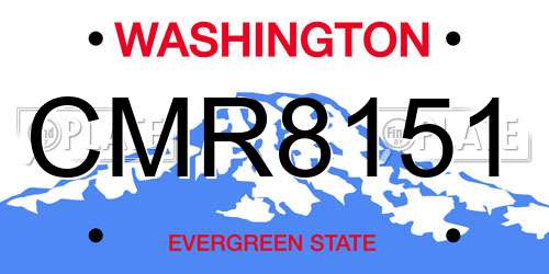 CMR8151 Washington License Plate