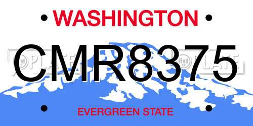 CMR8375 Washington License Plate