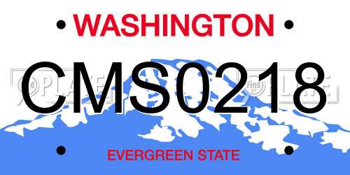 CMS0218 Washington License Plate