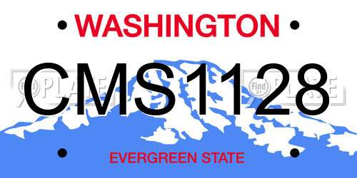 CMS1128 Washington License Plate