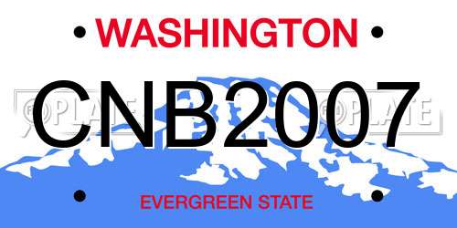 CNB2007 Washington License Plate