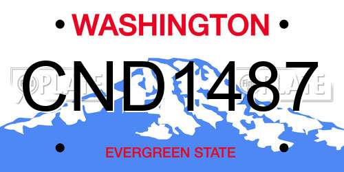 CND1487 Washington License Plate