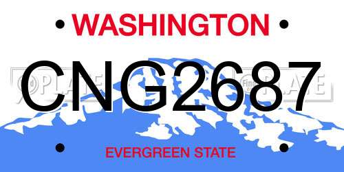 CNG2687 Washington License Plate