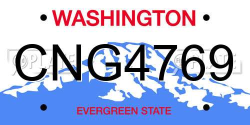 CNG4769 Washington License Plate