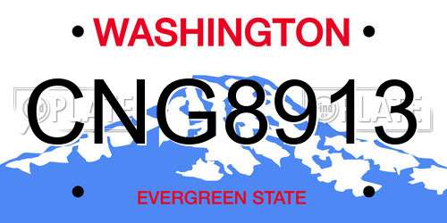 CNG8913 Washington License Plate