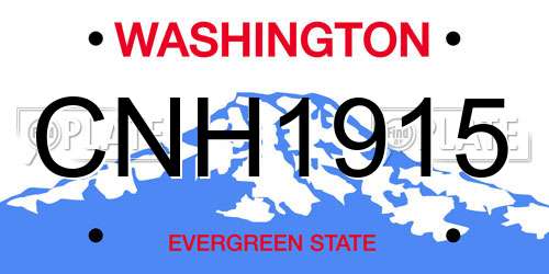CNH1915 Washington License Plate