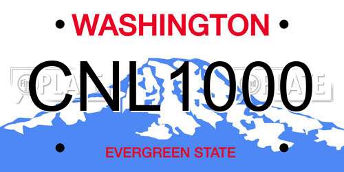 CNL1000 Washington License Plate