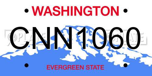 CNN1060 Washington License Plate