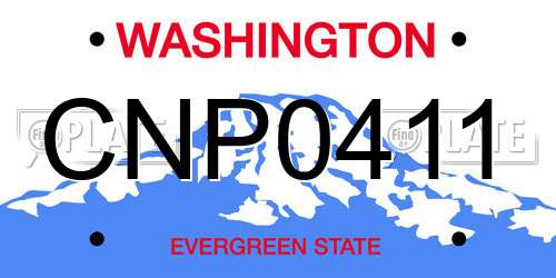 CNP0411 Washington License Plate