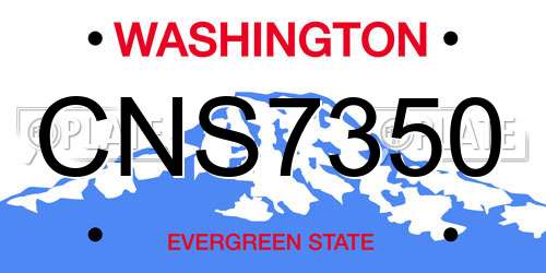 CNS7350 Washington License Plate