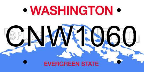 CNW1060 Washington License Plate